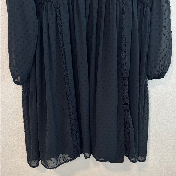 Matilda Jane Women's Dress Medium Nostalgia Charlie Swiss Dot Black Peasant L - Picture 6 of 10